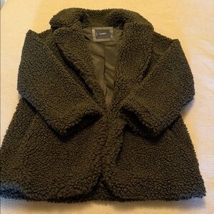 Lucky Brand Olive Green Teddy Jacket